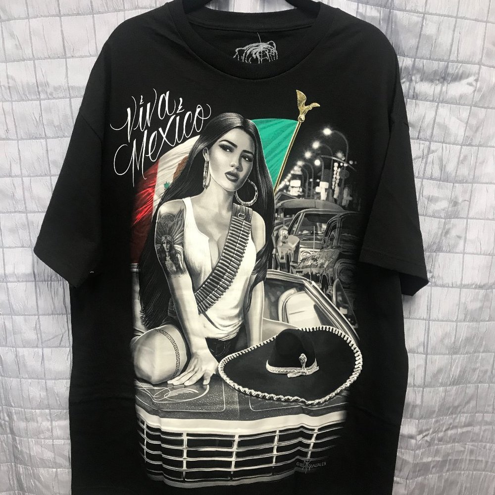 (L) Viva Mexico Men's Tee short sleeve NWT DGA